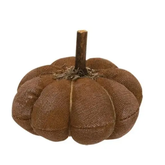 Stuffed Primitive Pumpkin with Distressed Finish Fall Decor {2}