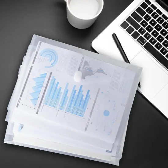 60 A4 Plastic Envelope for Documents {3}