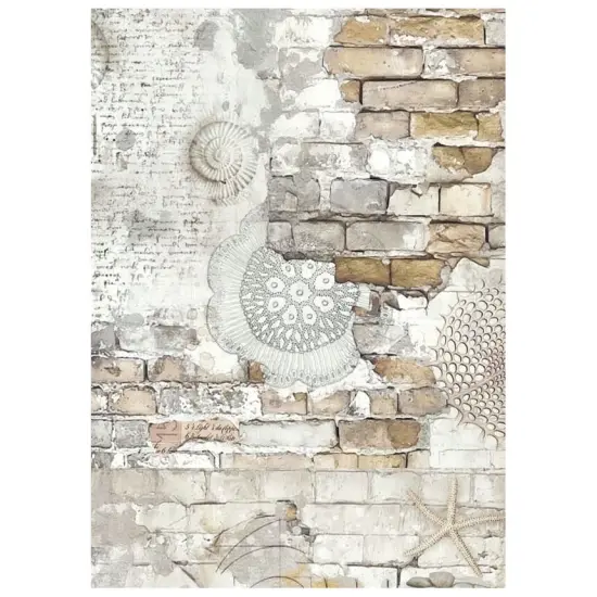 Stamperia Assorted Rice Paper Backgrounds A6 8/Sheets-Silent Sea {5}