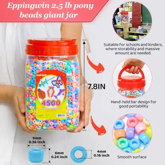 4500 Macaron Pony Beads for Jewelry Making {3}