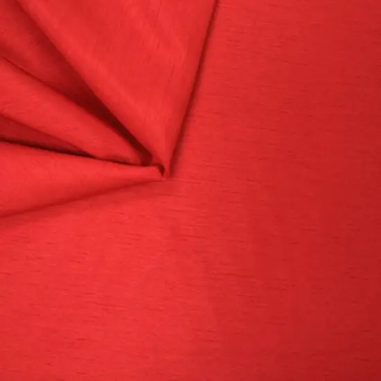 1 Yard Luxurious Red Slub Polyester Shantung Look Fabric for Dresses& Costumes 58/60&rdquo; Wide {1}