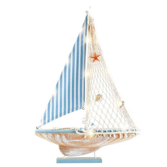 Collections Etc LED Lighted Sailboat Tabletop Decoration {2}