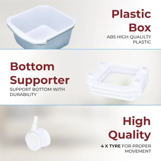 3 Drawer Storage with Wheels - Green {3}