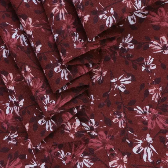 Mook Fabrics Aster Flannel Fabric [108 in. Wide] - By The Yard Pomegranate {1}
