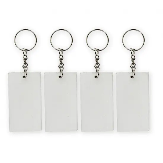 Little Birdie Customizable Canvas Keychain MDF 4/Pkg-1.5"X3" {3}