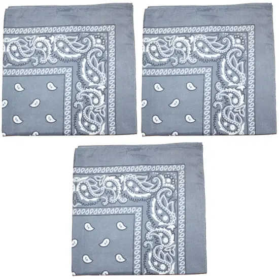 3 Pack Paisley Polyester Bandanas Lightweight and Stylish Accessories {1}