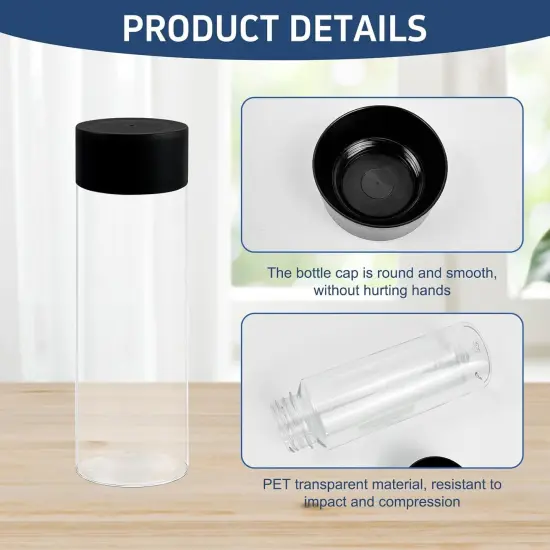 24 Pcs Sensory Bottles with Lids, 10 oz/ 300 ml Leakproof Clear Plastic Water Bottles {3}