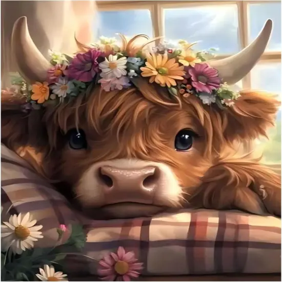 Cow Diamond Painting Kits 12x16 inch {1}