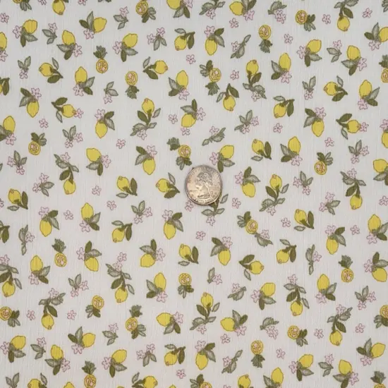 1 Yard Lemon Rayon Crinkle Fabric &ndash; 50/52&rdquo; Wide Lightweight Material {3}