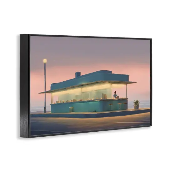 Stupell Industries Lone Beach Diner at Sunset Framed Giclee By Noah Bay {9}