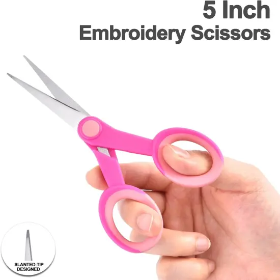 Premium Sewing Scissors Bundle: Heavy Duty Fabric, Detail Embroidery & Small Selvedge Scissors {5}