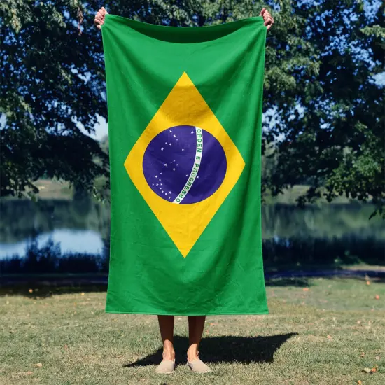 Country Flag Beach Towel Brazil {4}