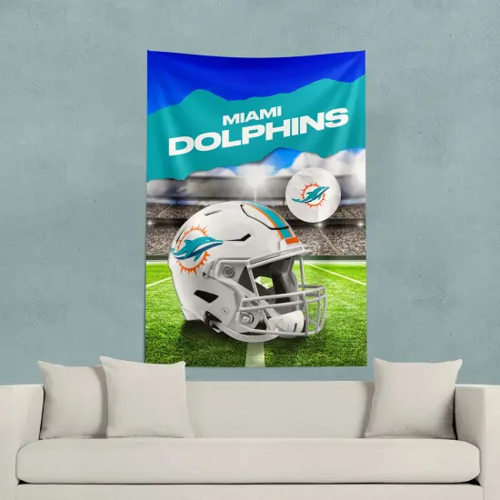 Miami Dolphins NFL Midfield Wall Hanging Tapestry 40 x 57 inches {3}