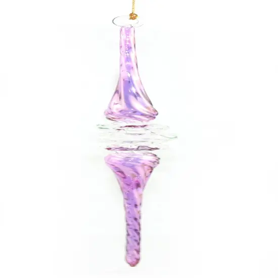Lavender Twirl Glass Ornament {2}