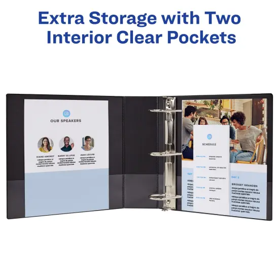 Avery Economy Showcase View 3 Ring Binder, 3 Inch Slant Rings, 1 White Binder (19751) {5}