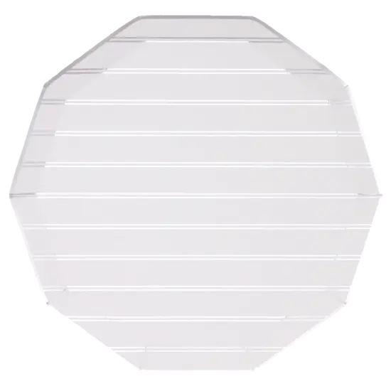 SILVER SIGNATURE LARGE STRIPE PLATES {1}