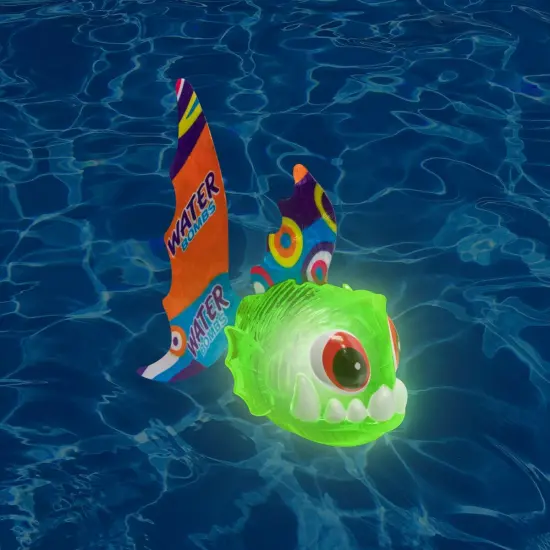 Swimline LED Lighted Piranha Swimming Pool Diving Toy - 6.5" Green {3}