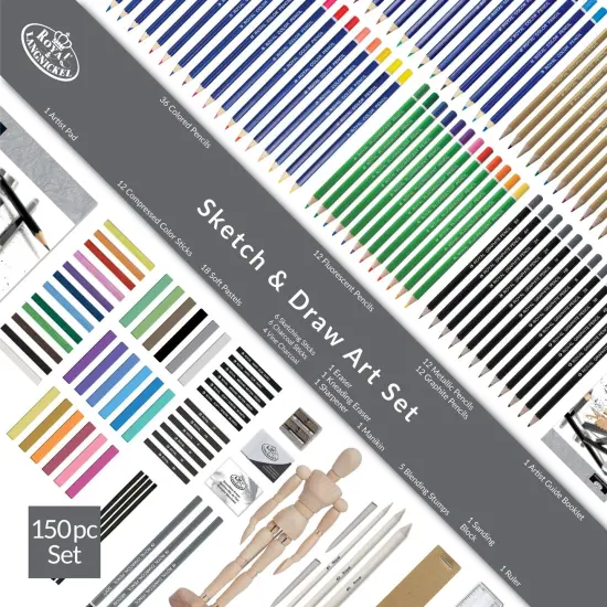RSET-ART8100 | Essentials&trade; 134pc Sketching & Drawing Box Art Set {5}