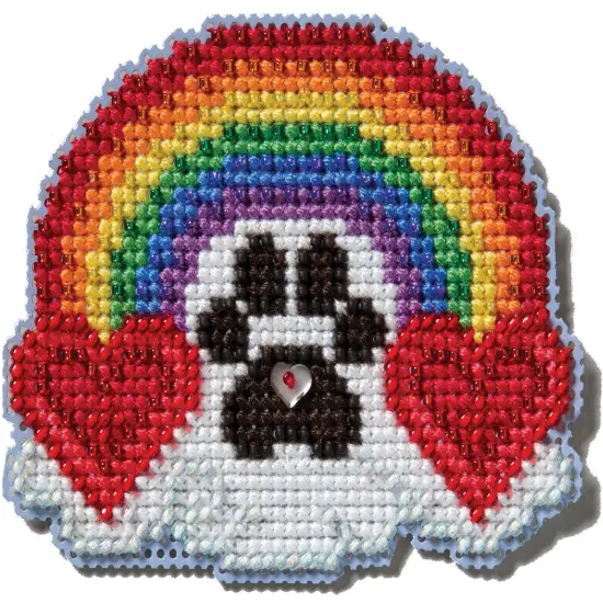 Mill Hill Counted Cross Stitch Kit 3.21"X2.43"-Pawsitively Love {1}