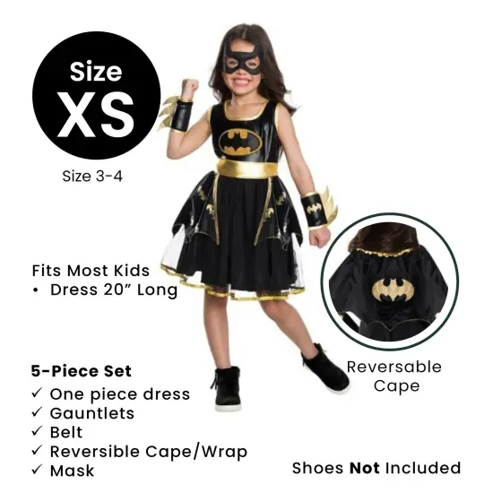 Rubies Girls Batgirl Tutu Dress Childs Halloween Costume - Extra Small 3-4 Black {7}
