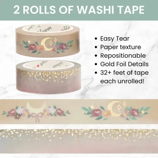 Washi & PET Tape Set, Boho Celestial - Simply Gilded x bloom {6}