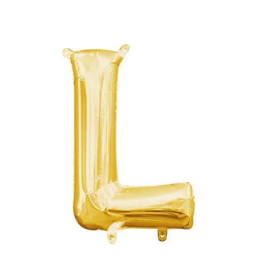 Anagram&reg; 16" Gold Letter L Balloon Air Fill Only Foil Mylar {1}