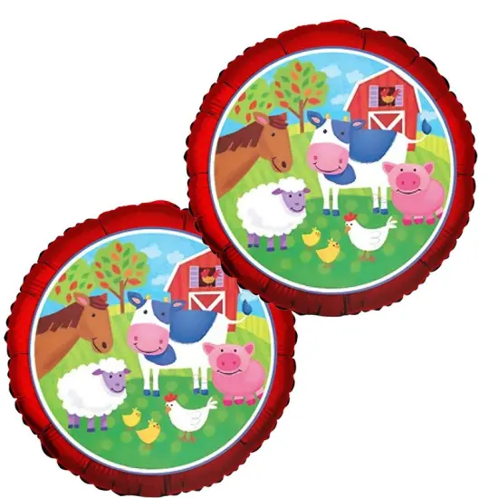 18" Barnyard Farm Animals Foil Balloon Farm Party Decoration {2}