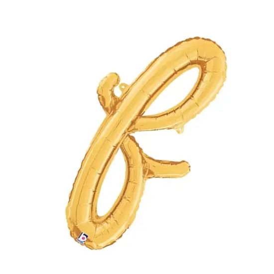Betallic&reg; 24 inch Script Letter F Gold Air Fill Only {4}