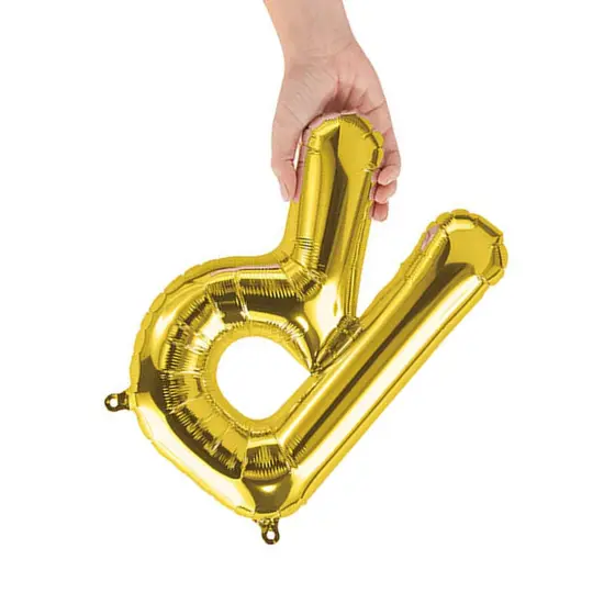 NorthStar Balloons&reg; 16" Gold Letter R Balloon Air Fill Only {3}