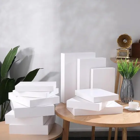 12 Pack Assorted Sizes(4 Boxes 11", 4 Boxes 14", 4 Boxes 16") White Gift Boxes With Lids For Christmas, Birthdays and more {4}