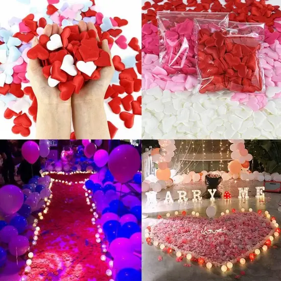 100 Pcs Love Heart Shaped Sponge Petals Handmade DIY Petal Birthday Table Wedding Party Supplies Decoration {3}