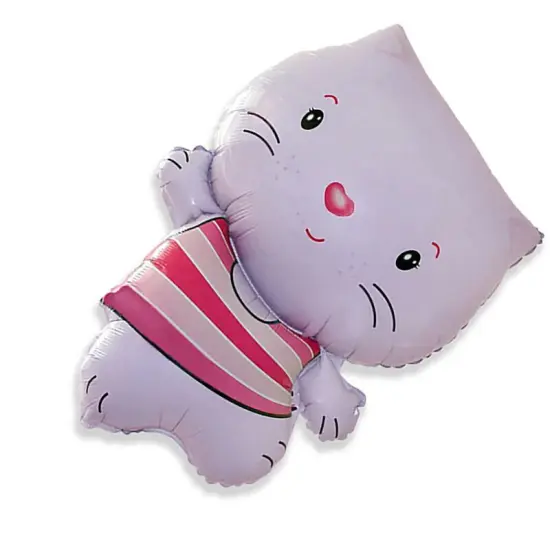 Little Cat Fuchsia Foil Balloon Large Shape 31" {4}