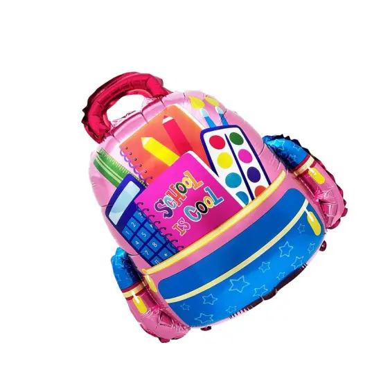 LA Balloons&reg; 24 Inch School Is Cool Backpack Pink Balloon {3}