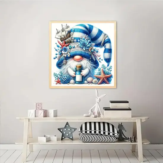 Gnome Drift Bottle Diamond Art Kits for Adults, 5D Diamond Painting Kits for Adults Beginners, DIY Full Round Drill Diamond Dot Painting Gem Art Kits for Adult, Home Wall Decor 13.8x13.8 Inch {5}