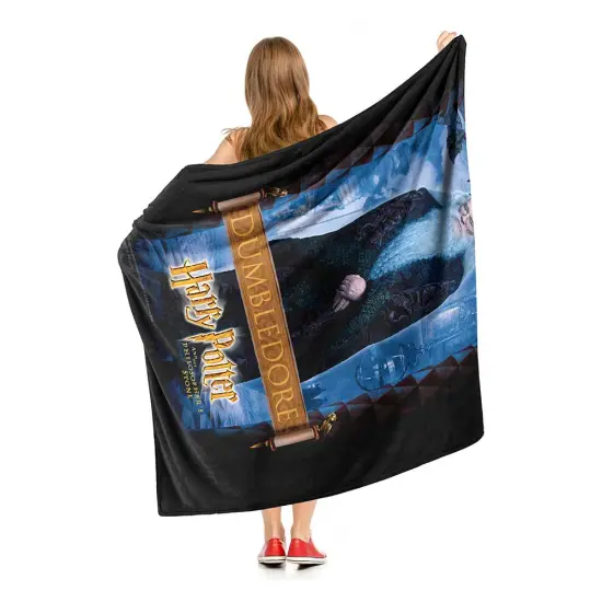 Warner Brothers Harry Potter Philosopher&rsquo;s Stone Silk Touch Throw Blanket Dumbledore {2}