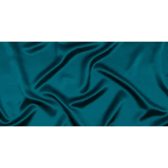 1 Yard Stretch Silk Charmeuse Deep Teal Smooth Solid Fabric 41 inch Width {3}