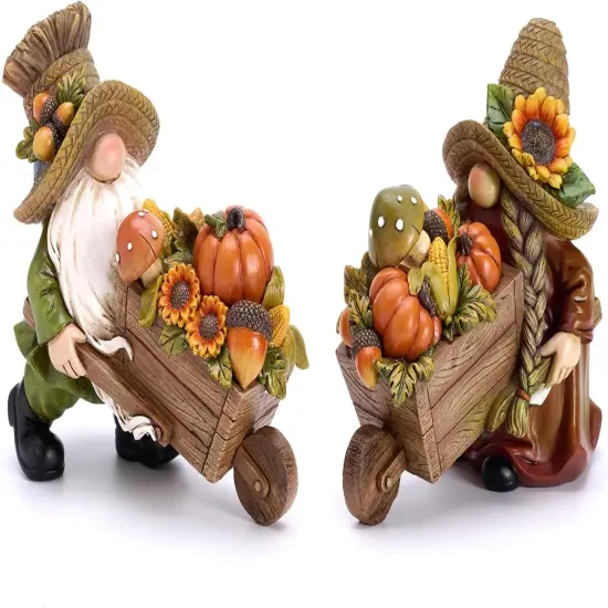 2 Pcs Fall Gnomes Decor for Table Indoor Outdoor(Brown) {1}