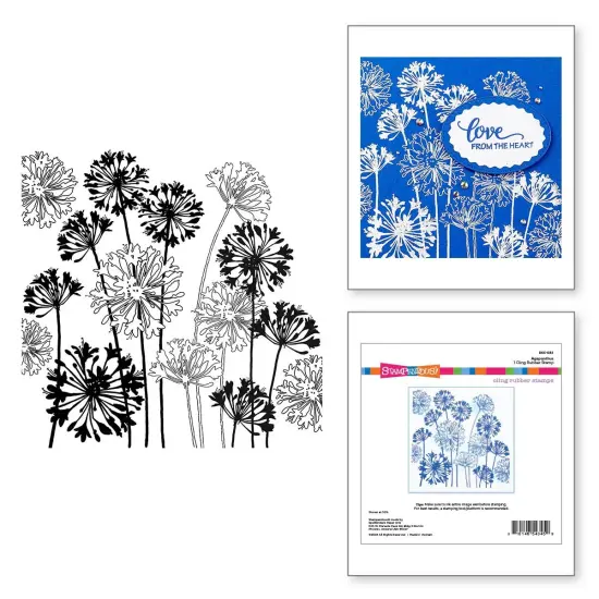 Stampendous Cling Rubber Stamp From Beautiful Backgrounds-Agapanthus {5}