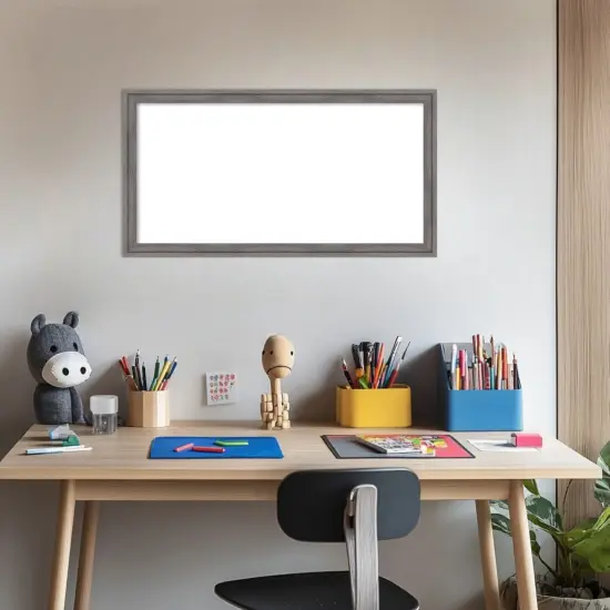 Florence Framed Dry Erase Magnetic Board Grey {5}