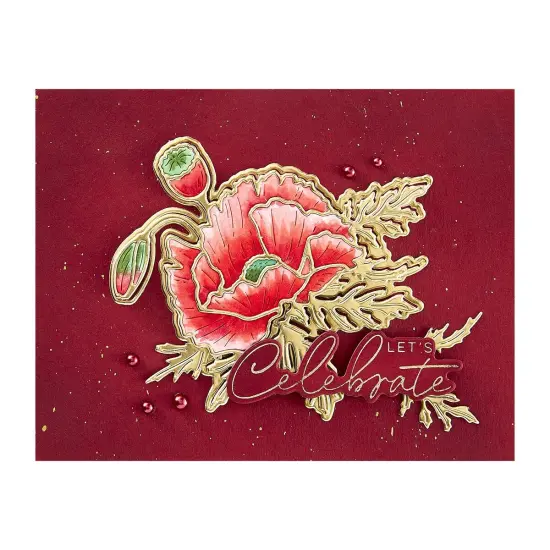 Spellbinders Etched Dies By Yana Smakula-Yana's Poppy {4}