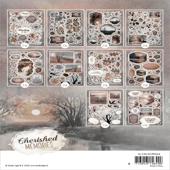 Studio Light Cherished Memories Die-cut Paper Pad 5.8"X8.26"-Nr. 264, Elements {3}
