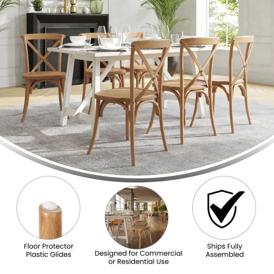 Emma and Oliver 2-pack X-Back Chair Driftwood {10}