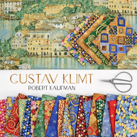 Triangles in Red Metallic (srkm-21352-3) | Gustav Klimt | Robert Kaufman {2}