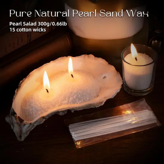 Pearl Candles Making Kit with Sand and 15 Wicks {3}