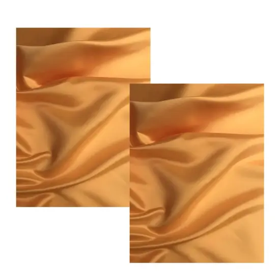 1 Yard Orange Honey Matte Satin Fabric Peau de Soie 58/59" Wide 100% Polyester {2}
