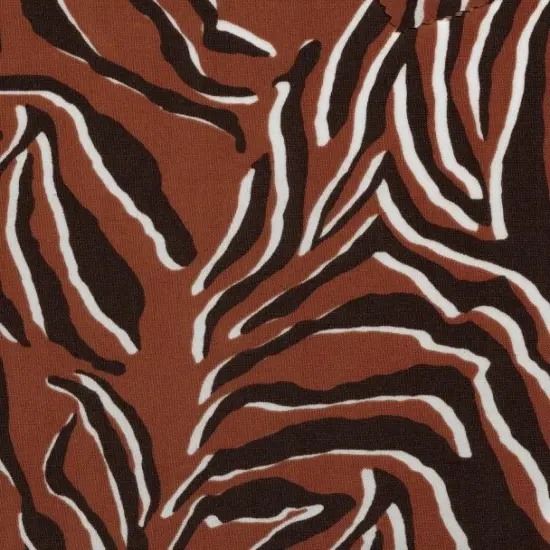 1 Yard Brushed DTY Zebra Print Knit Fabric 170 GSM, 58/60&Prime; Wide Polyester Spandex Blend HUNTER {3}