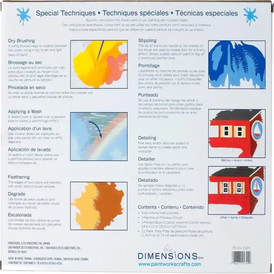 Dimensions 73-91744 Tropical View Paint by Numbers Kit, 14'' x 11' {2}