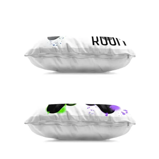 Stupell Industries Modern Gamer Graffiti Phrases 2pc Decorative Printed Pillow Set design by Kim Allen, 14 x 7 x 20 {2}