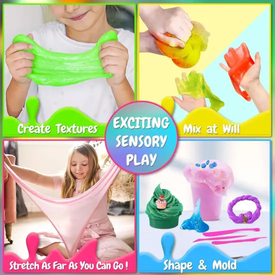 34 Cup DIY Butter & Crystal Slime Making Kit {5}