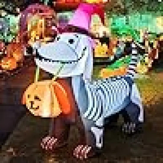 Skeleton Puppy Inflatable Yard Decoration {6}